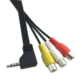 0,2 Mt 90 Grad 3,5 mm 4 pol Stecker Auf 3 Cinch-buchse A/V video Kabel Adapter Für HD-DVD Kostenloser versand