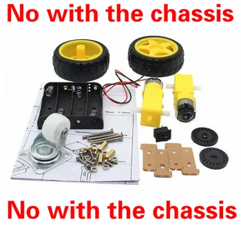 1/kit 2WD tark robot auto nr, mille chassis kit / DC3-6V TT mootor 125 rpm / Smart auto ratastele Arduino DIY Kit