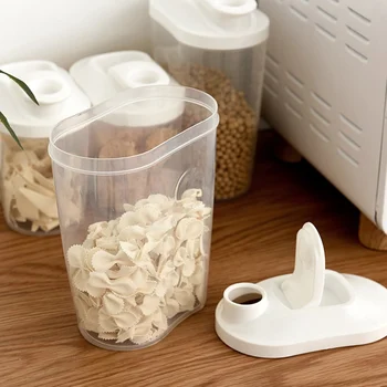 1 Tk 1500ML Plastikust Teravilja Dispenser Ladustamise Kasti Köögis Toidu Tera Riisi Konteiner Kodu Ladustamise Kasti Jahu, Teravilja Ladustamise 
