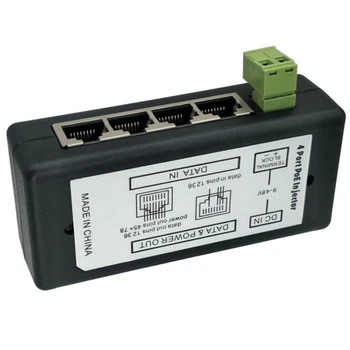 1 Tükk Nelja-Port Tsentraliseeritud POE Toide Kast CCTV Järelevalve IP Kaamerad Power Over Ethernet Adapter