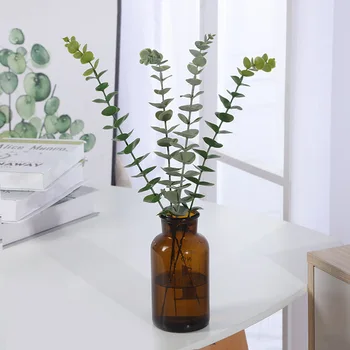 10 tk Kunstlik Simulatsiooni Roheline Taim Ühe Eukalüpt, Plastist Lehtede Imitatsioon Kuiv Branch Võltsitud Lill Pulm Kodu Kaunistamiseks