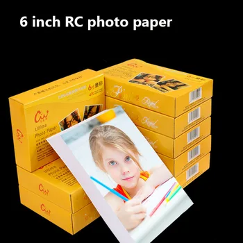100 lehte Läikiv 4R 6inch RC fotopaber jaoks Tindiprinteri Paber Imaging Asjade Trükipaber Foto-Värv Kaetud