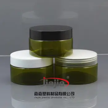 100ml oliivi roheline PET purk musta/valge/selge PP kaas. Tühi Konteiner pumat, Vaha 100g Koor Jar PET-Pakendite