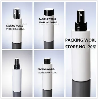 100ml VALGE PET PUDEL must pump/kaas seerumi/kreem/palsam/emulsiooni/udu pihusti/sihtasutus kosmeetikatoote pakendi plastikust pudel