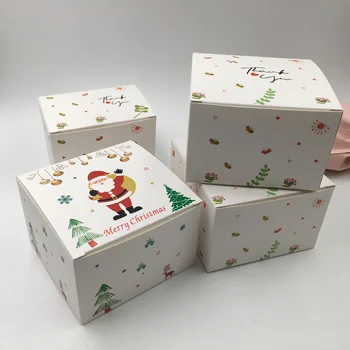 100TK Kraft xmas Gift Box Suupiste Kastid Merry Chrismas Festival Candy\Ehted\Kingitus\Mänguasja\Partei Pakendi Karp