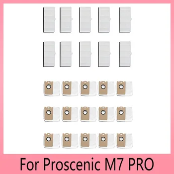 10TK Hepa Filter Proscenic M7 Pro & 15tk Jaoks Proscenic M7 Pro M8 Pro Robot Lekkekindlad Pühendatud Tolmu Kott