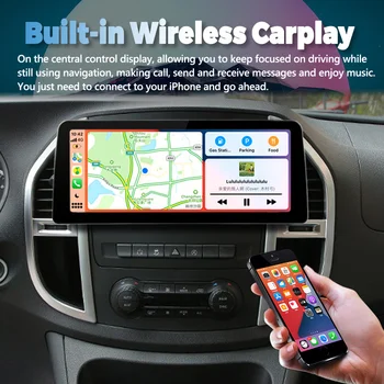 12.3 tolline Ekraan, Raadio-Car-Video-Player Stereo Mercedes Benz W447 Vito 116 2016 Android 12 GPS Multimeedia Carplay juhtseade