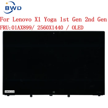 14.0 OLED LCD Puutetundlik Digitizer Assamblee Lenovo ThinkPad X1 Jooga 1. Gen 2nd Gen 20FQ 20FR QHD2560x1440 01AW977 01AX899