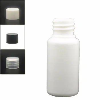 15ml tühi valge Plastikust Pudelit, PE-pudel valge/must/läbipaistev Vooderdatud sile pp Kaaned x10