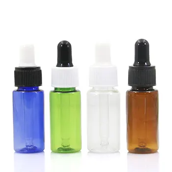 15ml X 50pc PET-Plastist Pudel Koos Tilguti eeterlik Õli Pudelit ,Roheline Pruun Sinine Õli Tilguti Konteiner Tühi Kosmeetika Viaal
