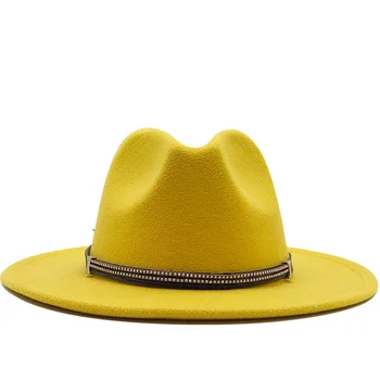 17 värvi Villast Vilt Jazz Fedora Mütsid Pandla Decor Naiste Unisex Lai Nokk Panama Huopahattu Kauboi ühise Põllumajanduspoliitika Päike müts 