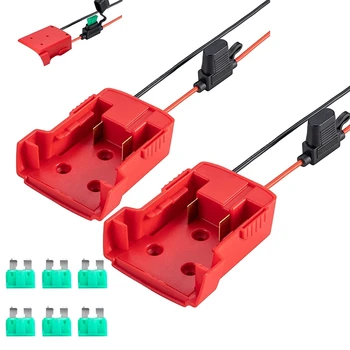 1Set Punane Võim Ratta Power Adapter Converter Koos Kaitsme & Traat Klemmid Rc Auto Diy Kasutamine, Töö