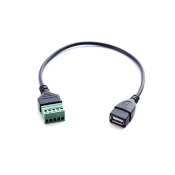 1tk 30cm USB-emane kruvi liides USB pistikut, mille kilp USB2 liides.0 Emane Pistik, USB-naiste kruviklemm
