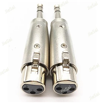 1tk 6.35 mm Plug XLR Audio Adapter 6,5 mm Isane Pistik Pööra 3pin Famale Plug Socket Connector Converter