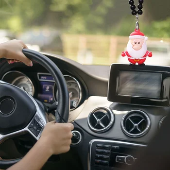 1tk Jõulud Puu, Lumememm Põder Auto Ripats Ornament Santa Claus Rippuvad Decor Auto Rearview Mirror Car Styling Ripatsid