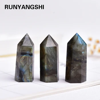 1TK Loomulik Piklik kivi crystal hetkel võib ornament stick kodu kaunistamiseks uurida ja DIY kingitus