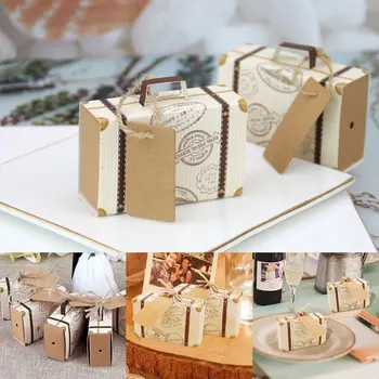 1TK Mini Candy Box Pagasi Šokolaadi Kasti kinkekarbis Kasuks Kasti Sünnipäeva Kingitus Paber Pulmapidu