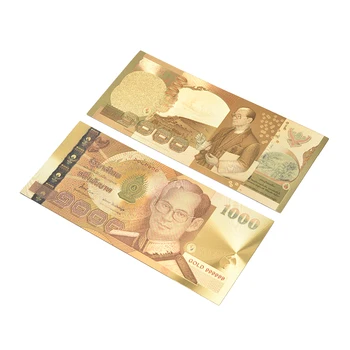 1tk Tai Rahatähtede 1000 Bahti aastal 24k Kuld Paber Raha Plastikust Raam Kogumine