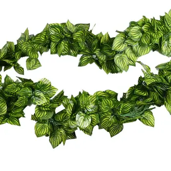 2.1 m Roheline Silk Kunstlik Rippuvad Ivy Leaf Vanik Taimed Viinamarjalehed Kunstlik Viinapuu Kunstlik Vanik Kodu Aed