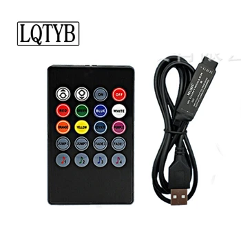 20-sisestage mini MINI muusika töötleja USB5V värvikas tuled kontroller led TV tausta valgus töötleja