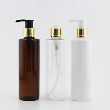200ml Tühjad Plast-Emulsioon Pudelid vedelseep Pumbaga Mahuti Isikliku Hügieeni Emulsioon,Kuld, Alumiinium Pump Kosmeetika Mahutid