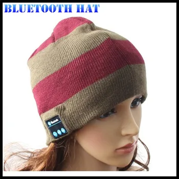 200p! Traadita Bluetooth-V4.2 Beanie Triibuline Kootud Talve Müts Kõlariga Peakomplekt Mic Käsi-tasuta Muusika Mp3 Kõlar Magic Smart Kork