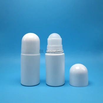 200pcs/palju 50ml Plastikust Valge Rulli Sisse Pudelid, 50cc Deodorant Kosmeetika Roll-on Konteiner, Mille Suur Rull Pallid