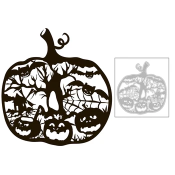 2020. aasta Uus Halloween Pumpkin Metalli Lõikamine Sureb Ämblikuvõrk ja Pvt Puu Die Lõigatud Scrapbooking Jaoks Käsitöö Kaardi Tegemise nr Templite Komplekti