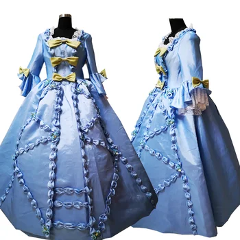 2020. aasta Uus sinine victoria Halloween Cosplay kleit Koloonia gruusia Renessanss Gooti Ajalooline kleit D-569