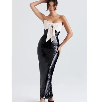 2022 Seksikas Naiste pikk Kleit Rayon Elegantne Wrapchest Slim Sidemega Kleit Elegantne Ehitud Bodycon vibu Õhtu Poole Kleit