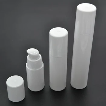 20pcs Õhuta Pump Pudelid Kosmeetikatoodete Pakendid Proovi Mahuti Tühi Valge Emulsioon Plastikust Koor Vaakum Pudel 15ml 30ml 50ml