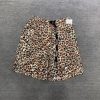 22SS Kõrge Kvaliteedi Leopard Print 100% Puuvill ELI Suurus KAPITAL lühikesed Püksid Meeste ja Naiste Mood Suvel Apex Legende Justin Bieber