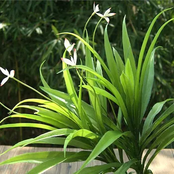 26 Leaf 34cm Plastikust Kunstlik Orhidee Taime Jätta Branch Võltsitud Taime Lehestik Pulm Kodu Kontorimööbel Decor Nr Vaas