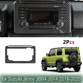2TK Auto Stiil Suzuki Jimny JB64 JB74 2018-2022 süsinikkiust Konsooli kliimaseade CD Paneel Teenetemärgi Kate Sisekujundus