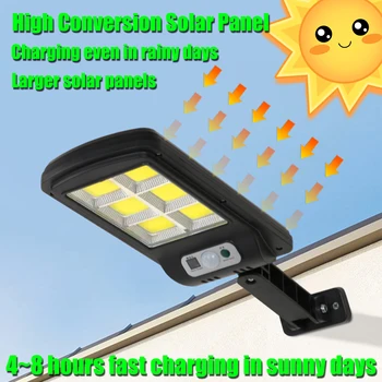 3 Režiimi Väljas Päikese Tänava Tuled Solar Lamp Kerge Veekindel Liikumisandur Turvalisuse Valgustus Aias Terrass Rada Yar