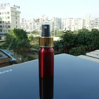 30ml punane, alumiinium parfüümi pihustiga pudel, alumiinium kosmeetikatoodete pakendid peene udu pump, 30ml naha tooner udu pump-pudel