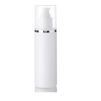 30pcs 180ml klassikalise koor pump pudel valge värv hõbedane velg HDPE plastikust korduvtäidetavaid pudelid, kosmeetika
