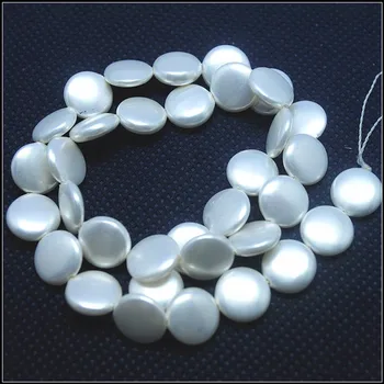 35pcs laadi shell helmed, valge koorega pärli suurus 12mm ümar kuju diy beads tarvikud ehted finttings