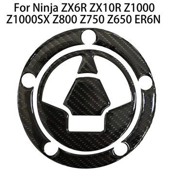 3D Carbon Fiber Ninja ZX6R ZX10R Z1000 Z1000SX Z800 Z750 Z650 ER6N Mootorratta Gaasiõli Kütusepaagi Kork Pad Protector Kleebis