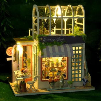 3D Villa Aed Maja Mini DIY Puidust Nukumaja Mööbel Maja Aksessuaarid Lastele Sünnipäevaks Mänguasjad, Kingitused jõulukinke