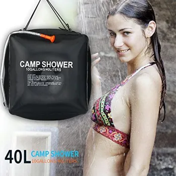 40L dušš kott väljas päikese, vann, vesi bag vann, telkimine pesta piiriülese hot müüa soojuse imendumist veekindel PVC
