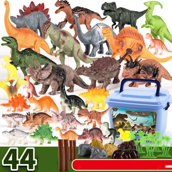 44PCS Dinosaurus Mudel Mänguasi Jurassic Simulatsiooni Türannosaurus Rex Triceratops Tegevus Arvandmete Kogumine Mänguasjad Poistele Ladustamise Kasti