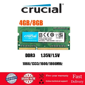 4GB 8GB DDR3 DDR3L 1066MHZ/1333MHZ/1600MHZ/1866MHZ PC3-8500U 10600U 12800U 14900U 1.35 V/1,5 V SODIMM 204Pin Sülearvuti RAM-Mälu