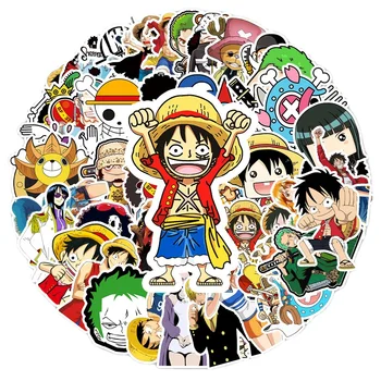 50tk Luffy One Piece Anime Graffiti Kleebised Arvuti Rula Mootorratta Kitarri Kaunistamiseks Veekindel Cartoon Kleebis Mänguasjad