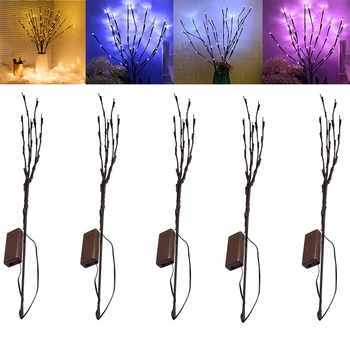 5tk 20 Led Paju Simulatsiooni Puu Haru String LED Tuled Akuga Öö Lambid Jõulud Magamistuba Siseruumides Decoratio