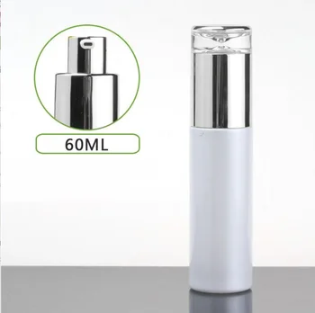 60ml roheline/matid/valge/sinine klaas pudel hõbe vajutage pumba seerumi/kreem/emulsioon/sihtasutus/niiskuse tooner naha hooldus pakkimine