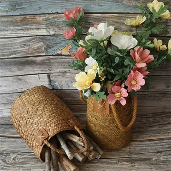 64cm tehislilled Silk Võltsitud Daisy Chrysanthemum Lilled, Lehed ja Õie Diy Pulm Home Decor Flores Artificiales