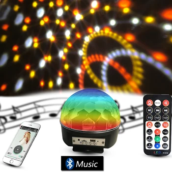 9 värvi LED Bluetooth Kõlar Disco Ball Light, Mp3 Mängija Kõnniteed Laser-Osaline Hele DJ Lava Valgus Laser Projektsioon Lamp