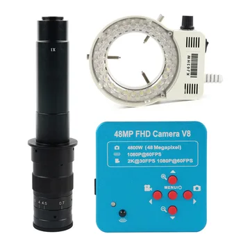 Agnicy 300X 2K 48 Miljonit Tööstus Kaamera HDMI Video Mikroskoop LED-Rõngas Kerge Mobiilne Telefon Remont