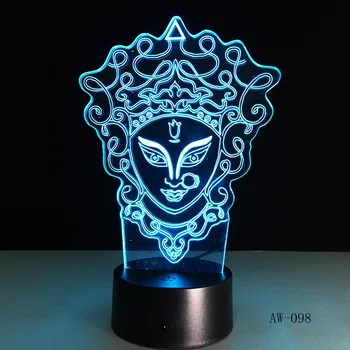 Ainulaadne Hiina Stiilis 3D Pekingi Ooper LED Lamp Uuenduslik Vidin Decor 7 Värvid Muutuvad Öö Valguses Home valgustus RC Kingitus AW-098